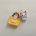 Mini Canvas Bag and Cat Plush Keychain Set – novelty & toys (view 1)