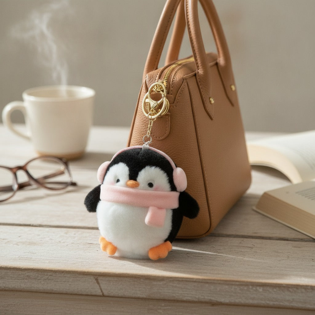 Plush Penguin Winter Accessory Keychain – novelty & toys (view 2)