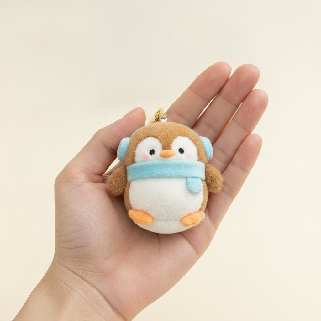 Winter Penguin Plush Charm Keychain – novelty & toys (view 3)