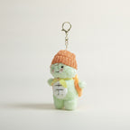 Cute Beanie Frog Plush Keychain – novelty & toys (view 1)
