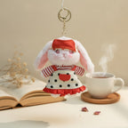 Cute Dressed Bunny Plush Keychain – novelty & toys (view 2)