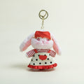 Cute Dressed Bunny Plush Keychain – novelty & toys (view 1)