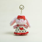 Cute Dressed Bunny Plush Keychain – novelty & toys (view 1)