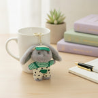 Plush Bunny Overalls Keychain – novelty & toys (view 2)