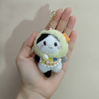 Hooded Plush Cat Keychain Charm – novelty & toys (view 3)