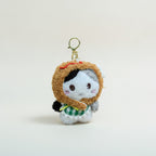 Cute Plush Hooded Cat Keychain – novelty & toys (view 1)