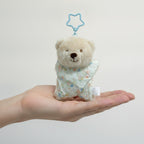 Winking Floral Plush Bear Star Clip Charm – novelty & toys (view 3)