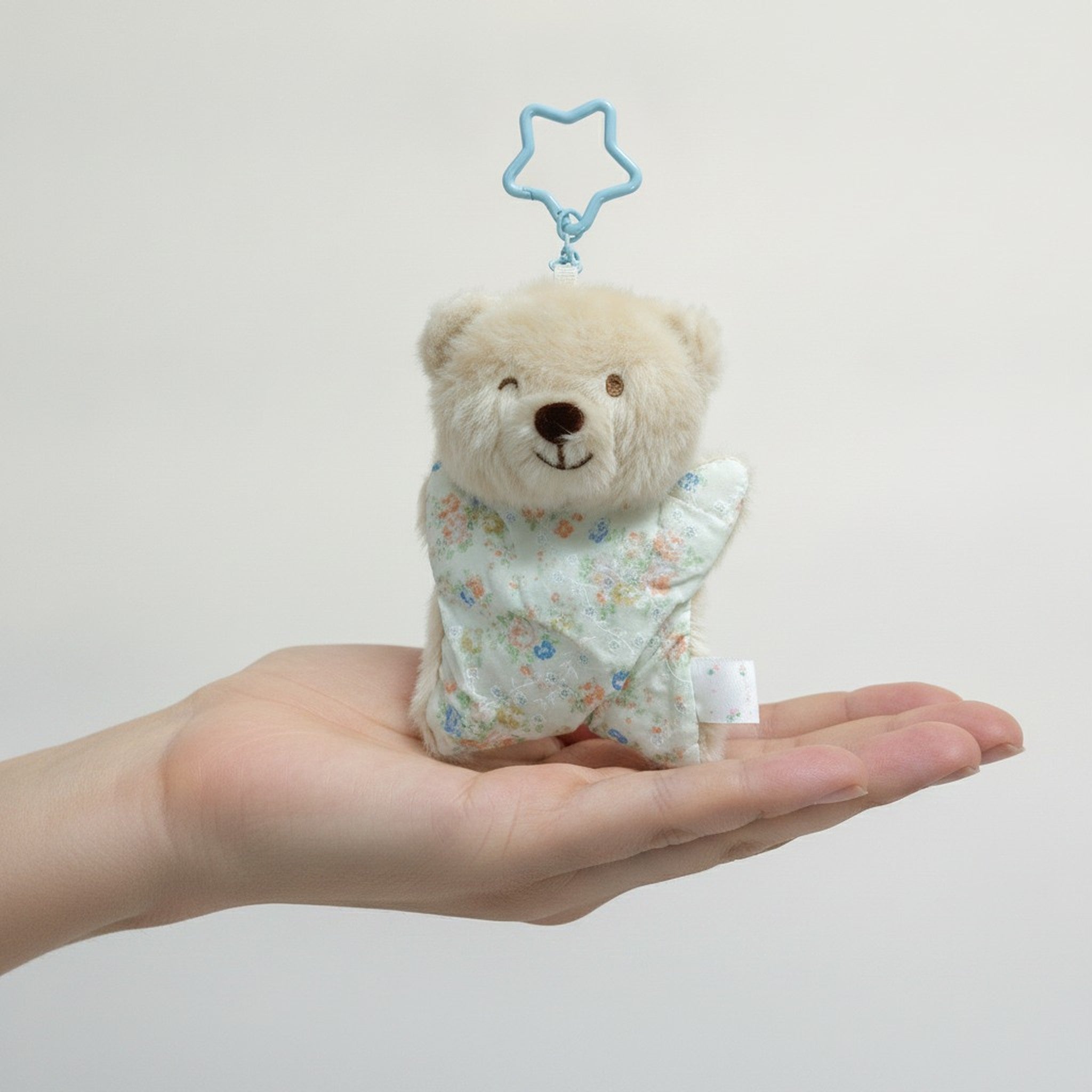 Winking Floral Plush Bear Star Clip Charm – novelty & toys (view 3)