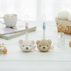 Kawaii Plush Bear Head Keychain – novelty & toys (view 2)