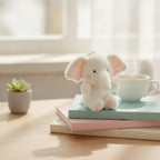 Fluffy Elephant Keychain Charm – novelty & toys (view 2)