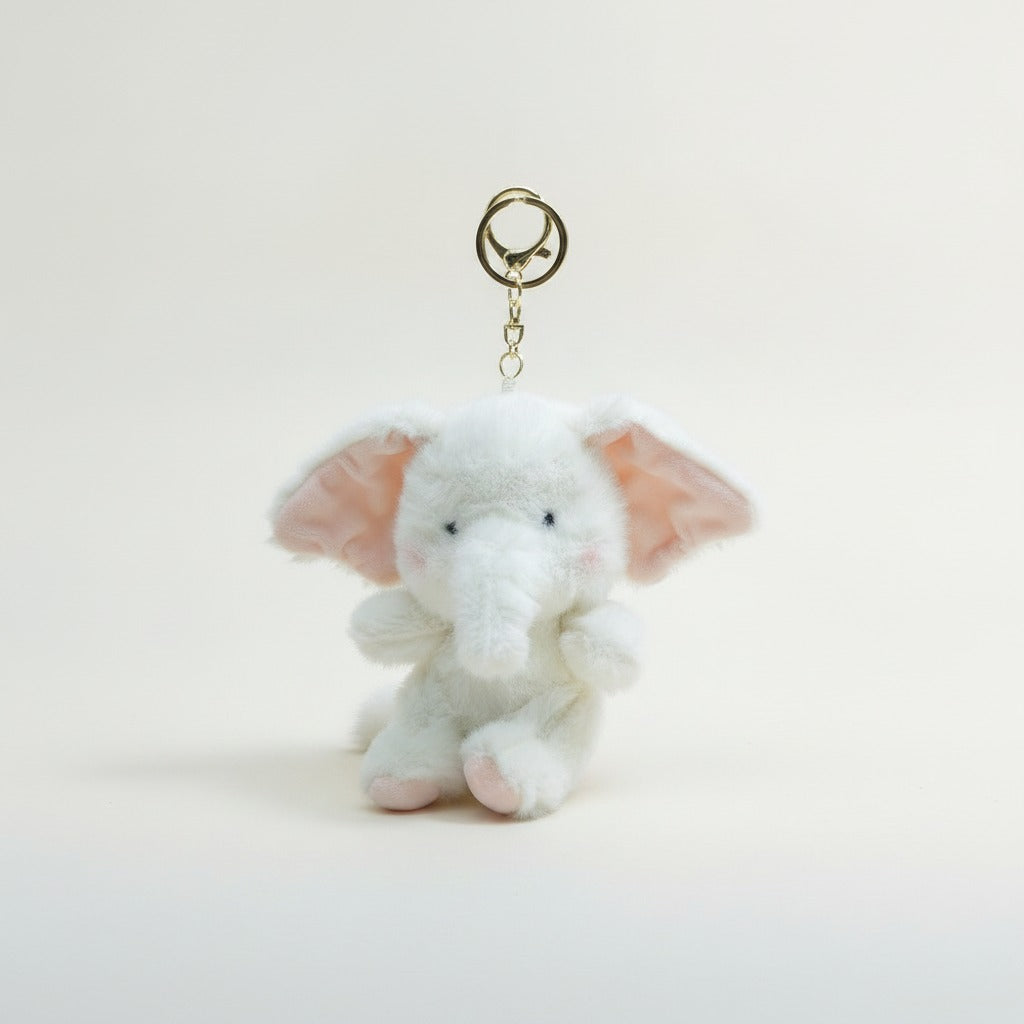 Fluffy Elephant Keychain Charm – novelty & toys (view 1)