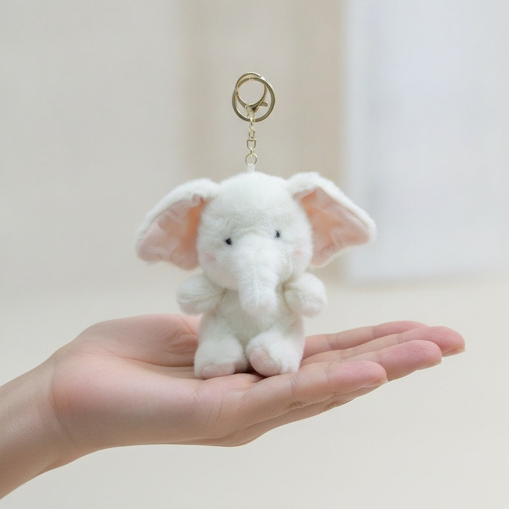 Fluffy Elephant Keychain Charm – novelty & toys (view 3)