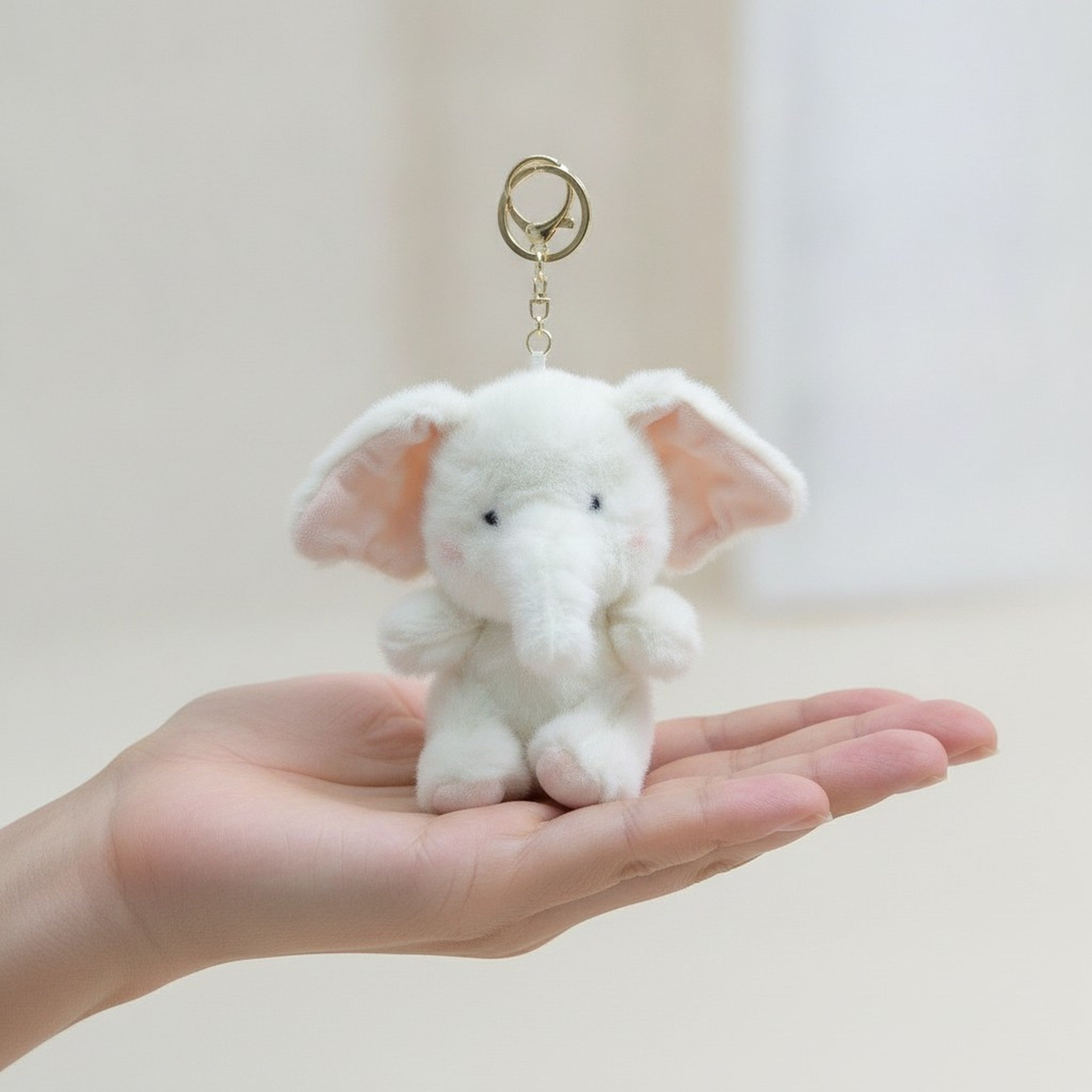 Fluffy Elephant Keychain Charm – novelty & toys (view 3)