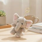 Cute Fluffy Elephant Keychain Charm – novelty & toys (view 2)