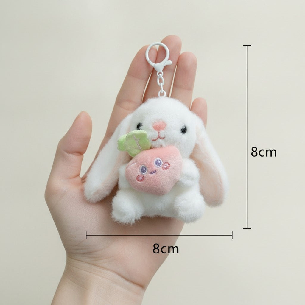 Fluffy Bunny Plush Keychain – novelty & toys (view 3)