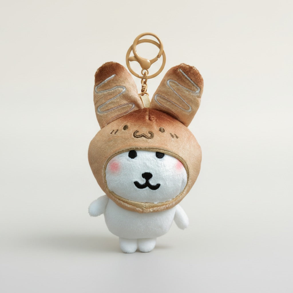Cute Bread Bunny Plush Keychain – novelty & toys (view 1)