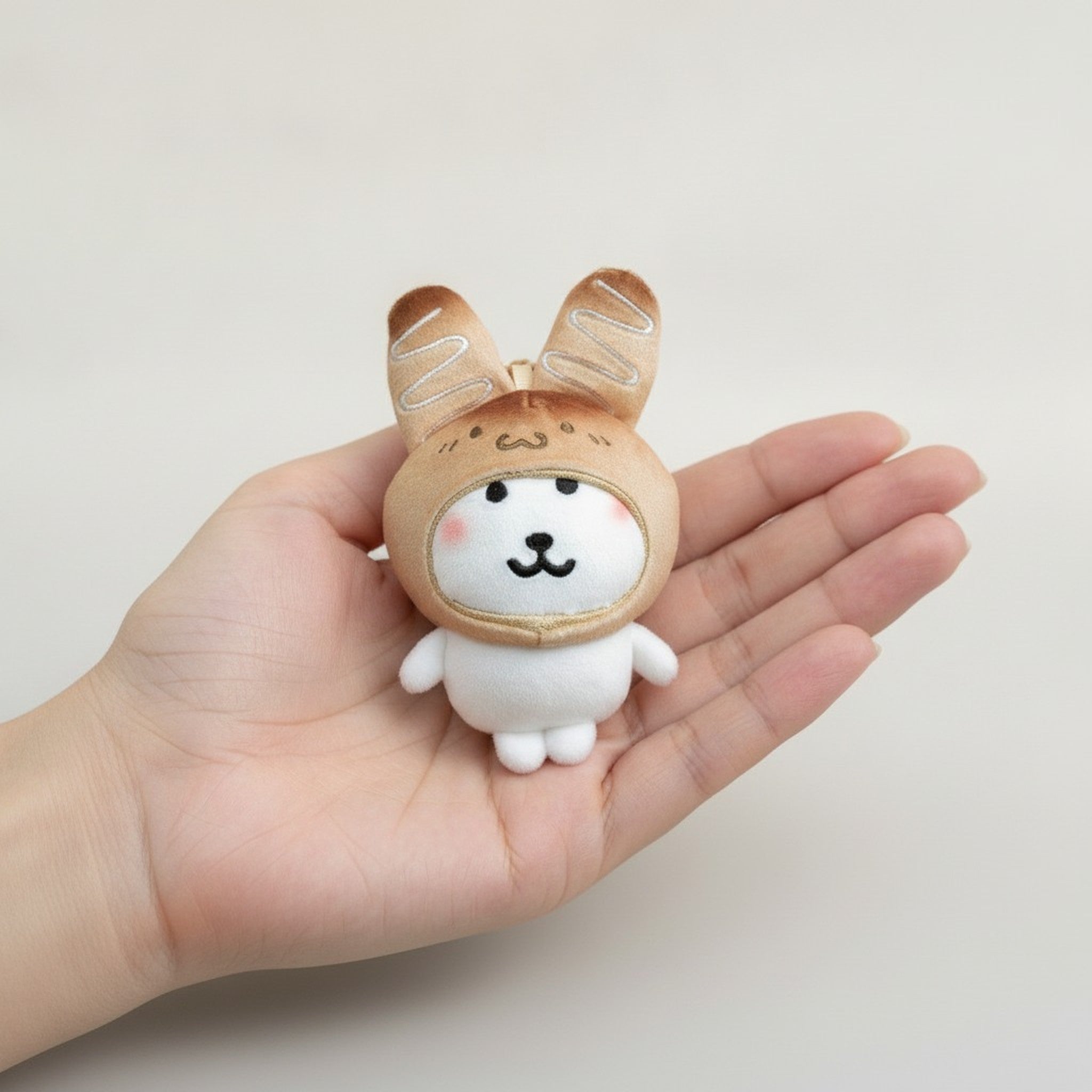 Cute Bread Bunny Plush Keychain – novelty & toys (view 3)