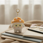 Cute Mushroom Plush Keychain with Glasses – novelty & toys (view 2)