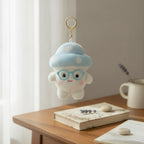 Cute Mushroom Plush Keychain with Glasses – novelty & toys (view 2)