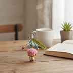 Cute Character Beaded Keychain Charm – novelty & toys (view 2)