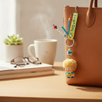 Fluffy Hair Boy Character Keychain Charm – novelty & toys (view 2)