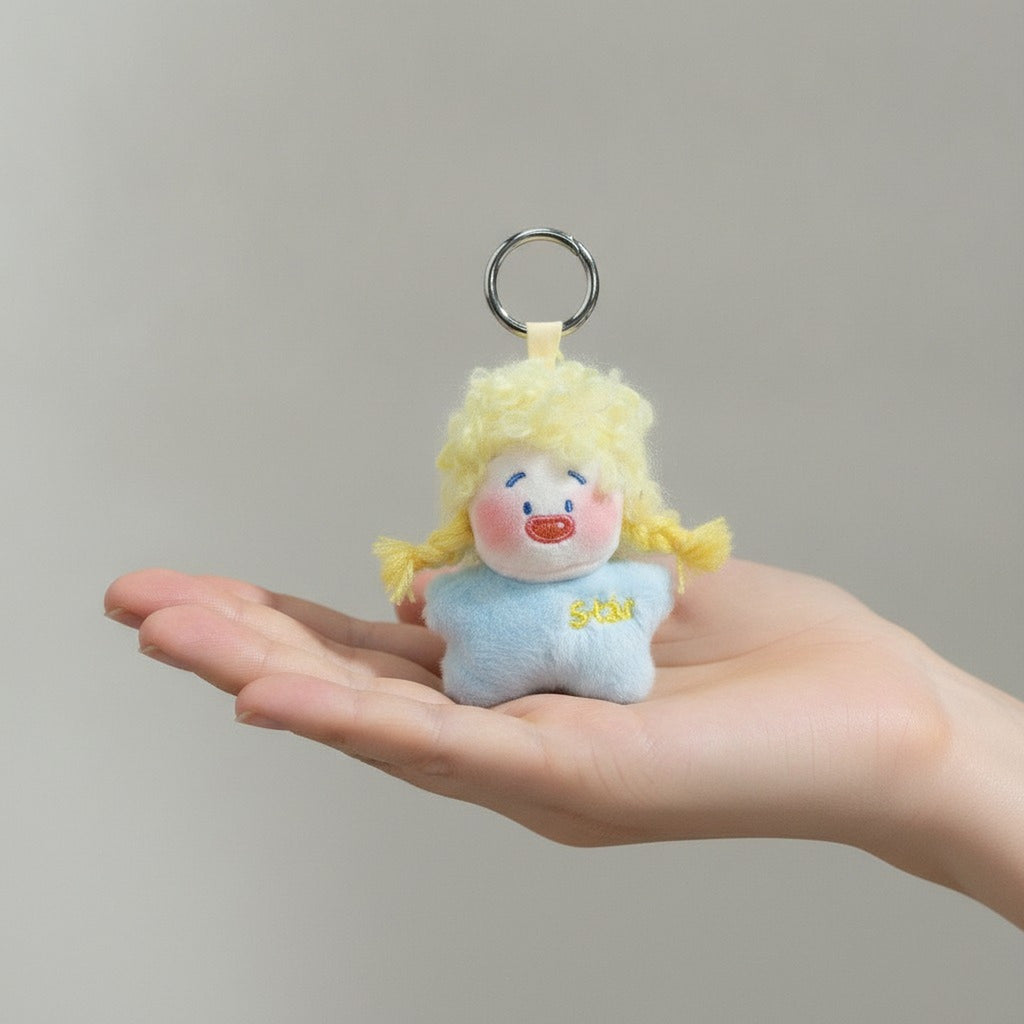 Cute Star Plush Doll Keychain – novelty & toys (view 3)
