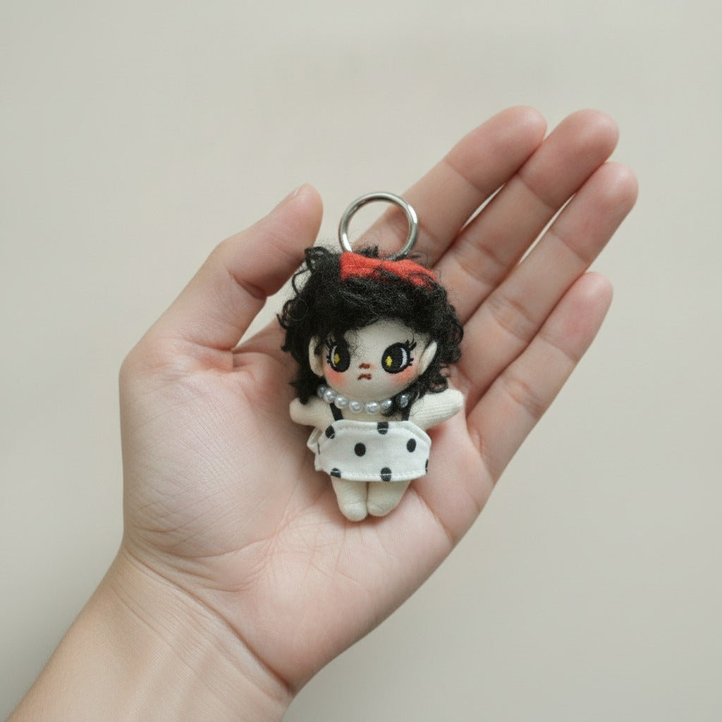 Mini Doll Keychain with Bow – novelty & toys (view 3)