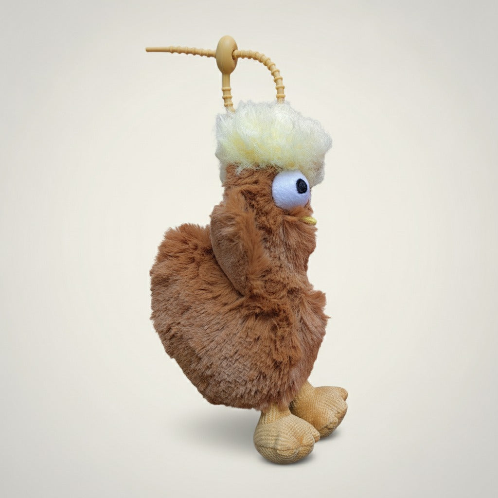 Fluffy Bird Plush Keychain Charm – novelty & toys (view 1)