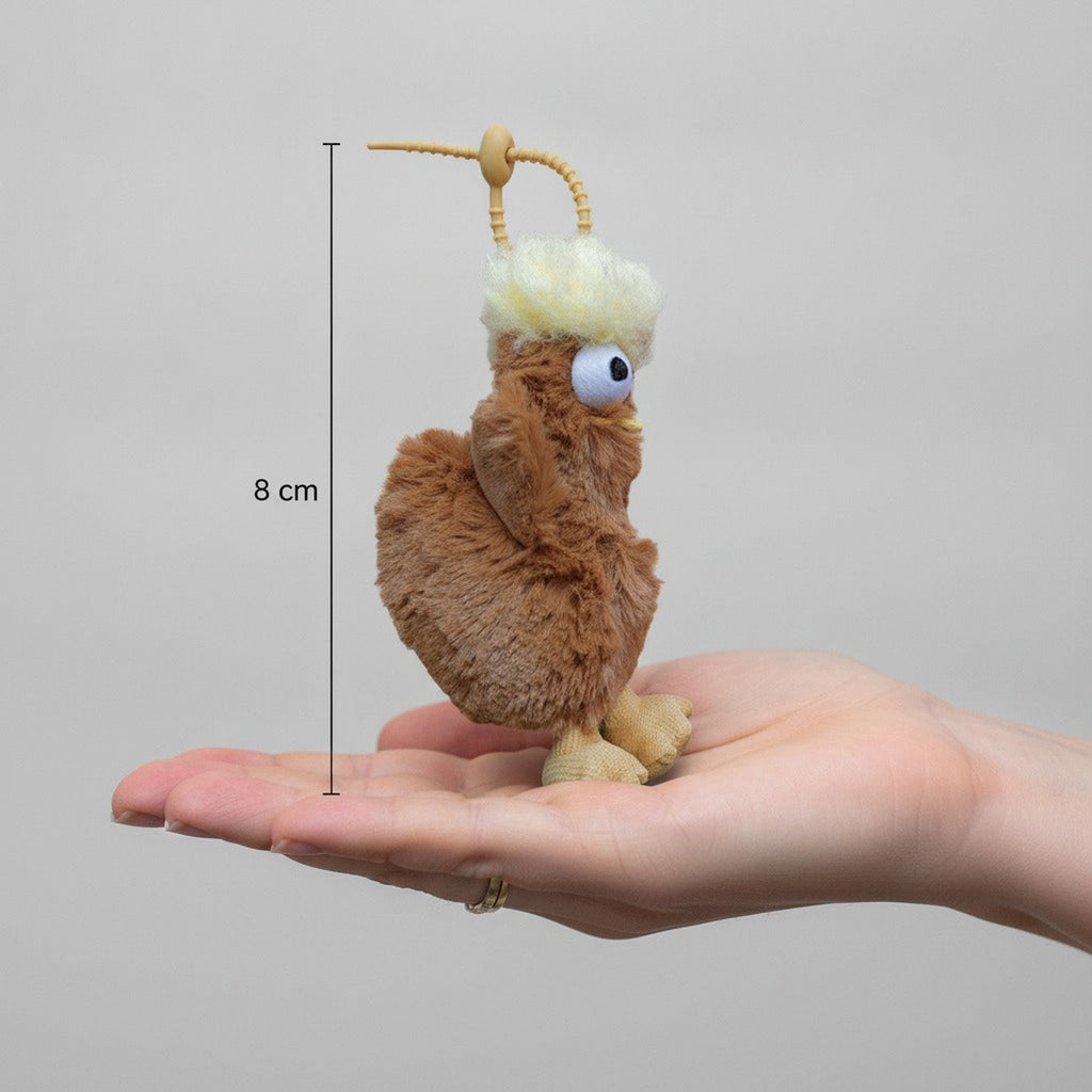 Fluffy Bird Plush Keychain Charm – novelty & toys (view 3)