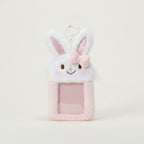 Fluffy Bunny Photo Card Holder Keychain – novelty & toys (view 1)
