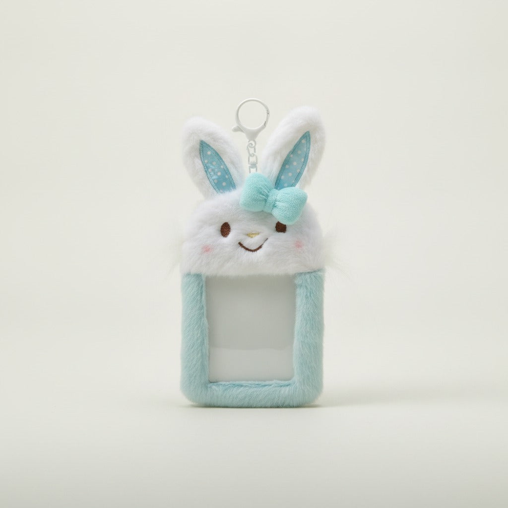 Fluffy Bunny Card Holder Keychain – novelty & toys (view 1)