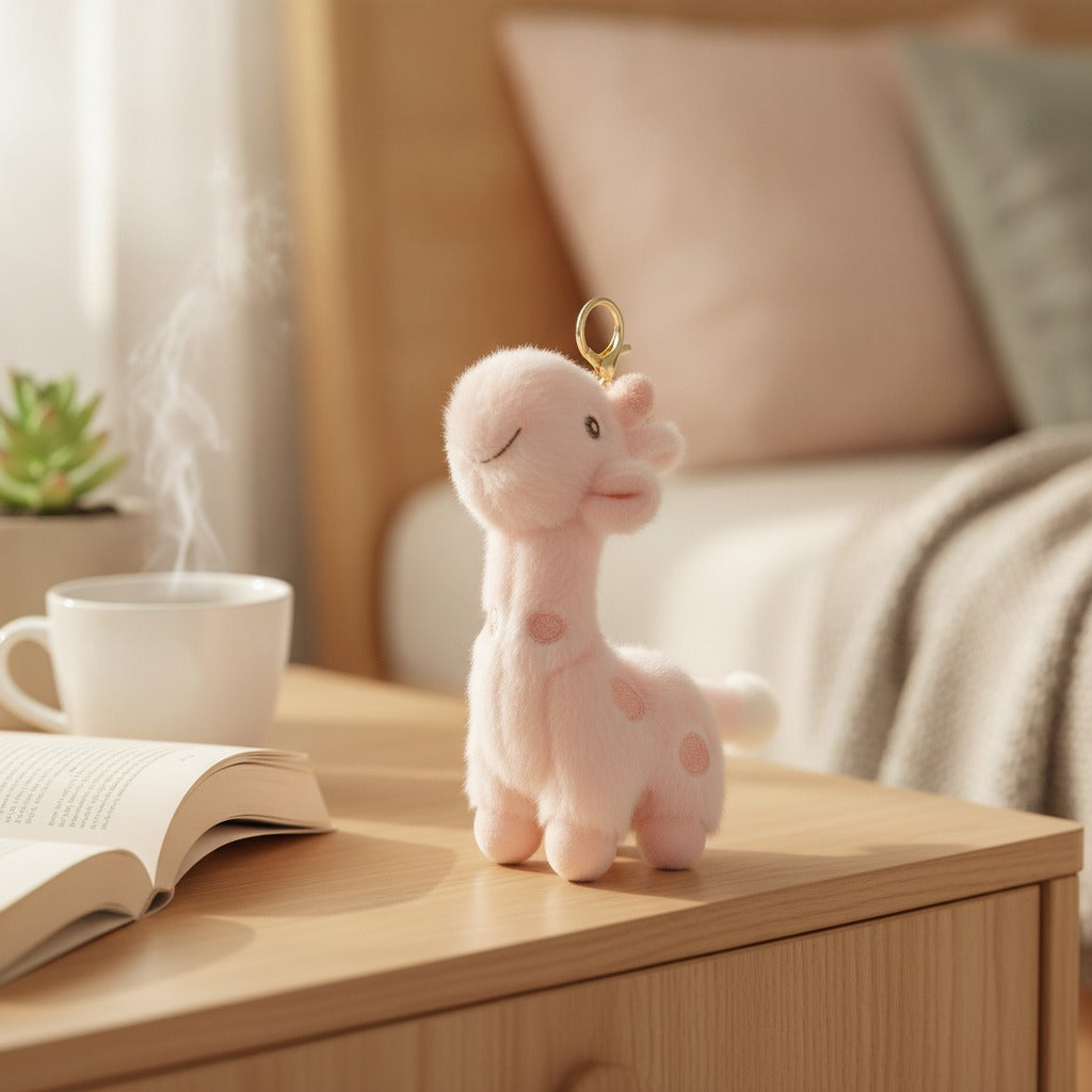 Cute Plush Giraffe Keychain – novelty & toys (view 2)