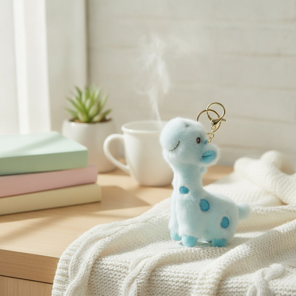 Adorable Giraffe Plush Keychain – bags & wallets (view 2)
