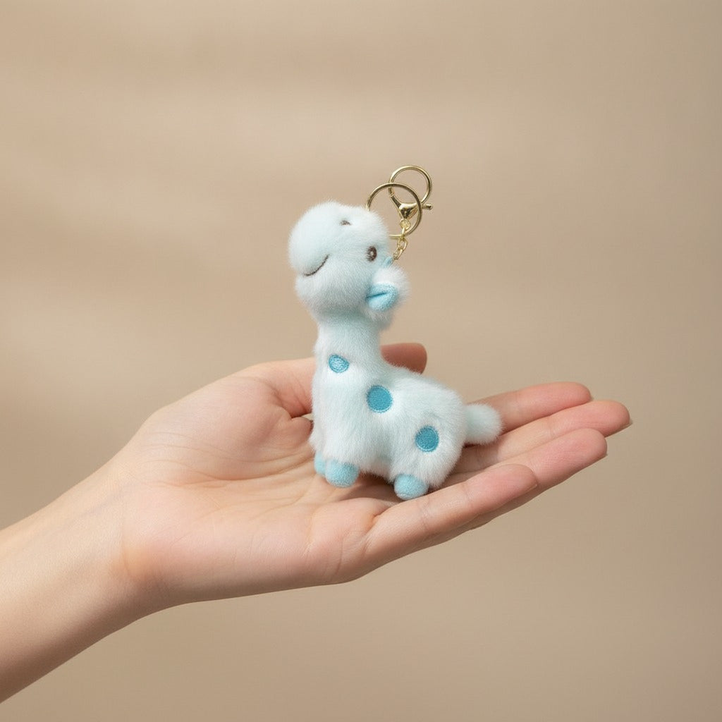Adorable Giraffe Plush Keychain – bags & wallets (view 3)