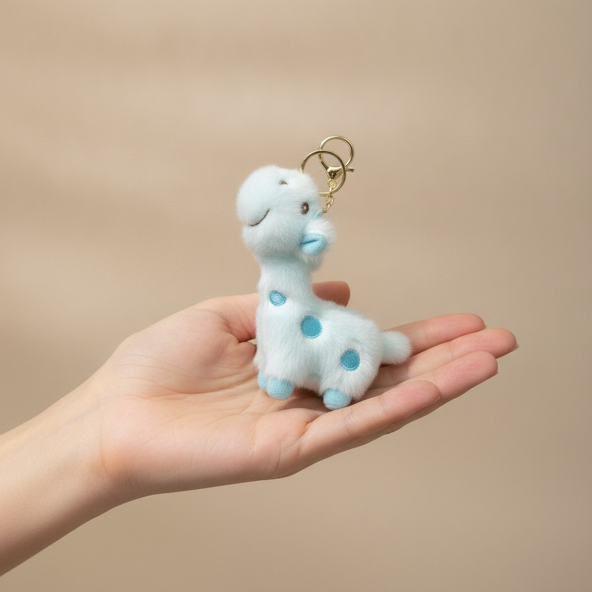 Adorable Giraffe Plush Keychain – bags & wallets (view 3)