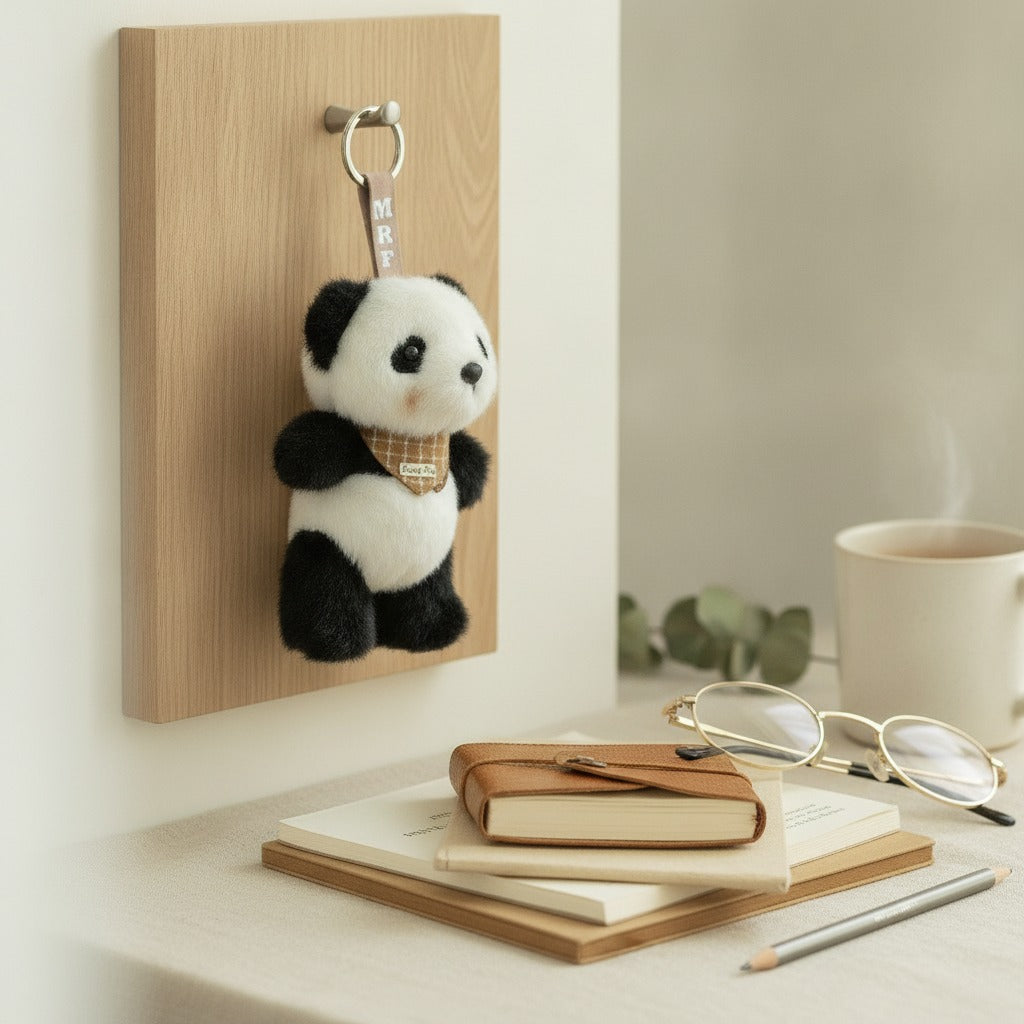 Fluffy Panda Keychain – novelty & toys (view 2)