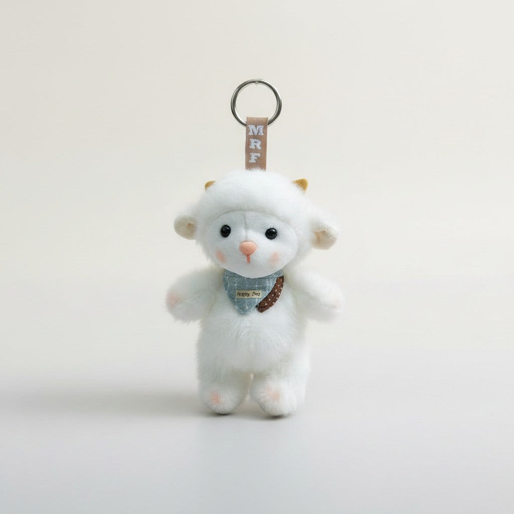 Cute Lamb Plush Keychain Charm – novelty & toys (view 1)