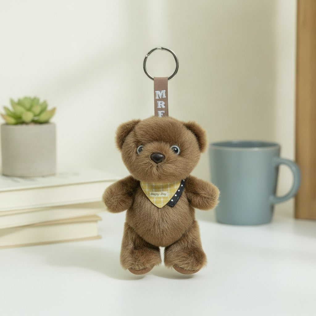 Cute Plush Teddy Bear Keychain Charm – novelty & toys (view 2)