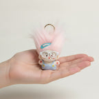 Fluffy Hair Glasses Plush Keychain – novelty & toys (view 3)