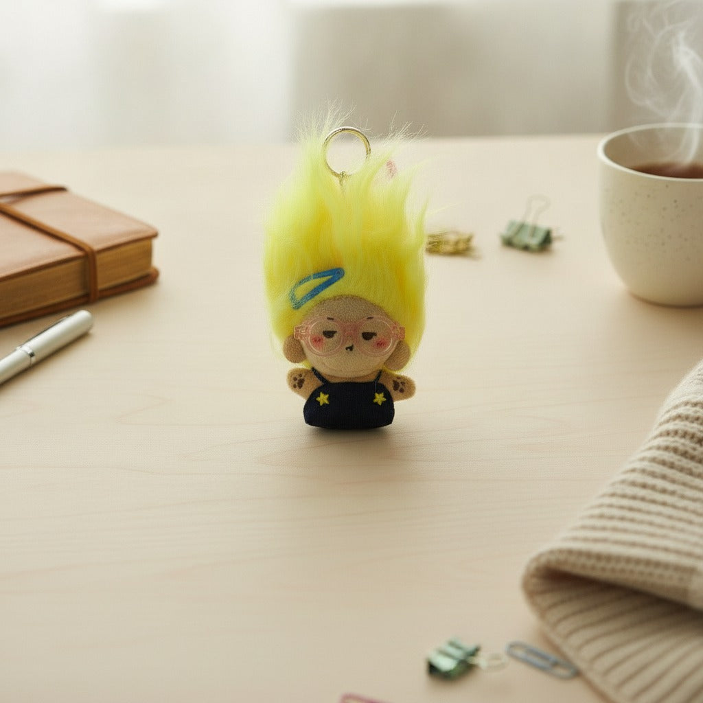 Fluffy Hair Plush Doll Bag Charm – novelty & toys (view 2)