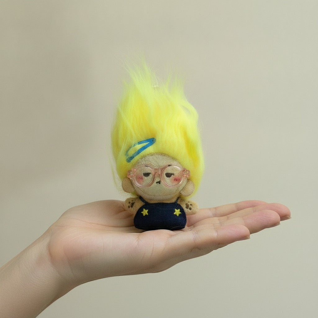 Fluffy Hair Plush Doll Bag Charm – novelty & toys (view 3)