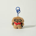 Fluffy Nerdy Dog Keychain Charm – novelty & toys (view 1)