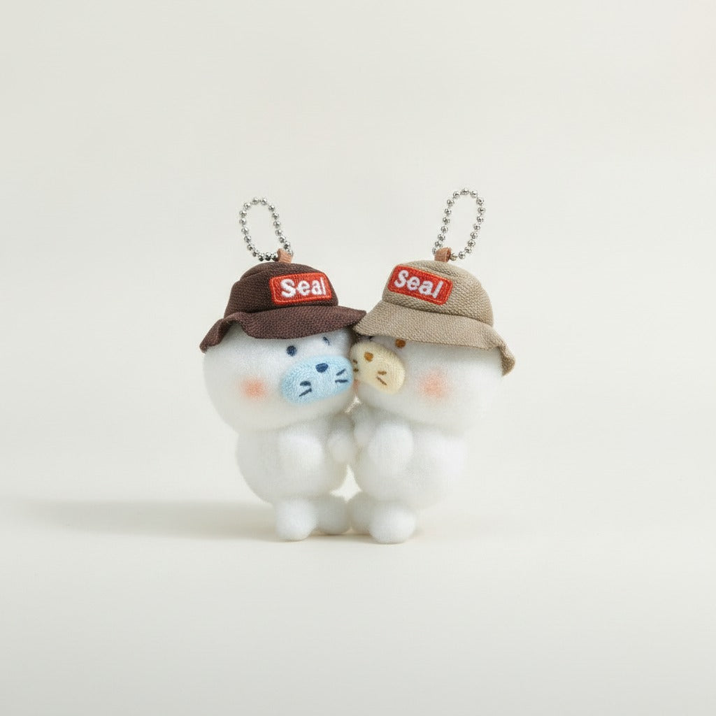 Hatted Seal Plush Keychain Pair – novelty & toys (view 1)