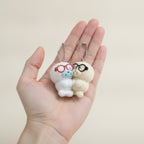 Plush Animal Glasses Keychain Duo – novelty & toys (view 3)