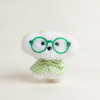 Adorable Fluffy Plush Toy with Glasses – novelty & toys (view 1)