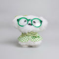 Adorable Fluffy Plush Toy with Glasses – novelty & toys (view 1)