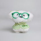 Adorable Fluffy Plush Toy with Glasses – novelty & toys (view 1)