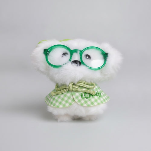 Adorable Fluffy Plush Toy with Glasses – novelty & toys (view 1)