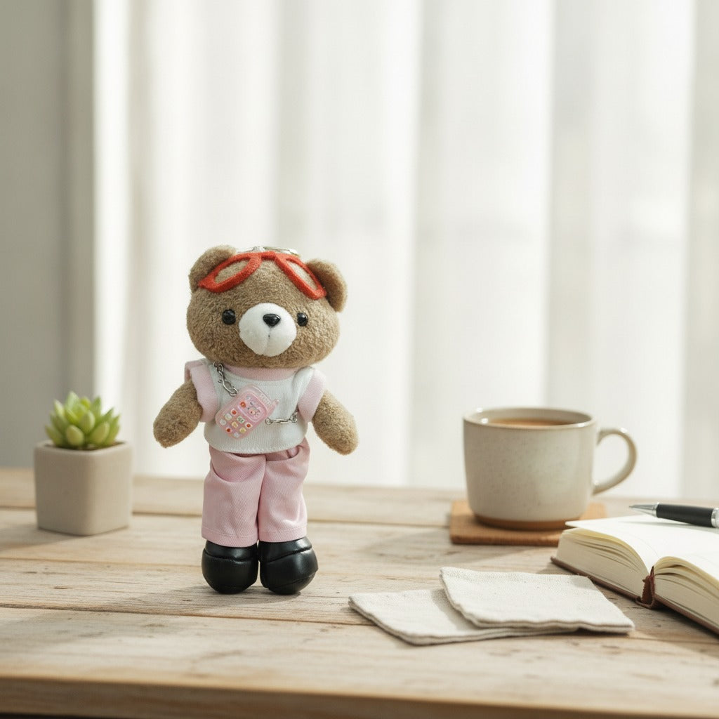 Fashion Teddy Bear Keychain Charm – novelty & toys (view 2)
