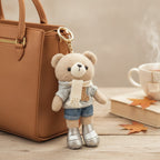 Cute Teddy Bear Plush Keychain – novelty & toys (view 2)